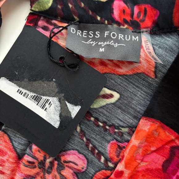 Dress Forum Mariah Floral Midi Dress Medium Sunset Botanic NEW NWT - Picture 9 of 12